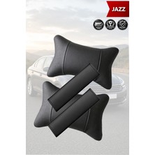 Automod Jazz Uyumlu Set Lüks Deri Koltuk Yastık 2şer Adet Kemer Kılıfı