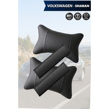 Automod Volkswagen Sharan Uyumlu Koltuk Yastık Kemer Kılıfı 2şer Adet Set Lüks Deri