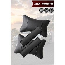 Automod Alfa Romeo Gt Uyumlu Lüks Deri Kemer Kılıfı 2şer Adet Set Koltuk Yastık