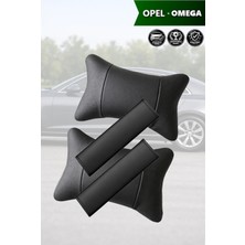 Automod Opel Omega Uyumlu Koltuk Yastık Kemer Kılıfı 2şer Adet Set Lüks Deri