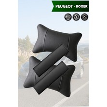 Automod Peugeot Boxer Uyumlu Set 2şer Adet Lüks Deri Kemer Kılıfı Koltuk Yastık