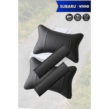 Automod Subaru Vivio Uyumlu Kemer Kılıfı 2şer Adet Koltuk Yastık Set Lüks Deri