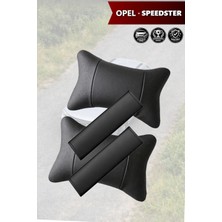 Automod Opel Speedster Uyumlu 2şer Adet Kemer Kılıfı Lüks Deri Set Koltuk Yastık