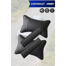Automod Chevrolet Jimmy Uyumlu Lüks Deri Kemer Kılıfı 2şer Adet Set Koltuk Yastık