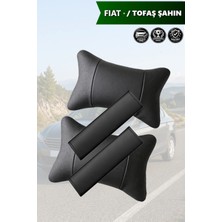 Automod Fiat  Tofas Sahin Uyumlu 2şer Adet Lüks Deri Kemer Kılıfı Set Koltuk Yastık