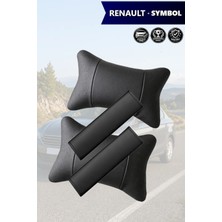 Automod Renault Symbol Uyumlu 2şer Adet Kemer Kılıfı Set Koltuk Yastık Lüks Deri