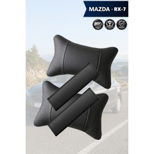 Automod Mazda Rx7 Uyumlu Set 2şer Adet Kemer Kılıfı Koltuk Yastık Lüks Deri