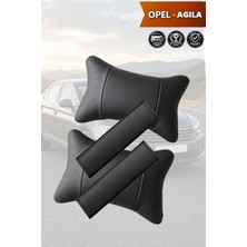 Automod Opel Agila Uyumlu Kemer Kılıfı 2şer Adet Set Koltuk Yastık Lüks Deri