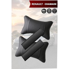 Automod Renault Chamade Uyumlu Kemer Kılıfı Set Lüks Deri Koltuk Yastık 2şer Adet