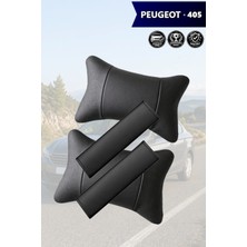 Automod Peugeot 405 Uyumlu Kemer Kılıfı Set 2şer Adet Lüks Deri Koltuk Yastık