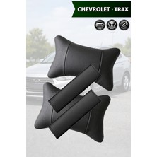 Automod Chevrolet Trax Uyumlu Lüks Deri Koltuk Yastık Set 2şer Adet Kemer Kılıfı