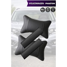 Automod Volkswagen Phaeton Uyumlu Kemer Kılıfı 2şer Adet Koltuk Yastık Lüks Deri Set