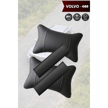 Automod Volvo 460 Uyumlu Koltuk Yastık Kemer Kılıfı 2şer Adet Lüks Deri Set