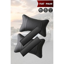 Automod Fiat Palio Uyumlu Lüks Deri Kemer Kılıfı Set 2şer Adet Koltuk Yastık