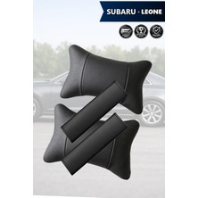 Automod Subaru Leone Uyumlu Set Kemer Kılıfı 2şer Adet Koltuk Yastık Lüks Deri
