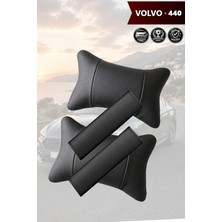 Automod Volvo 440 Uyumlu Kemer Kılıfı Set Lüks Deri 2şer Adet Koltuk Yastık