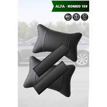 Automod Alfa Romeo 159 Uyumlu Kemer Kılıfı Koltuk Yastık Lüks Deri 2şer Adet Set