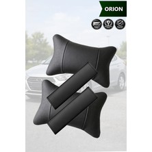 Automod Orion Uyumlu Lüks Deri Koltuk Yastık Kemer Kılıfı Set 2şer Adet