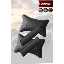 Automod Connect Uyumlu Lüks Deri 2şer Adet Kemer Kılıfı Set Koltuk Yastık