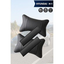 Automod Hyundai H1 Uyumlu 2şer Adet Kemer Kılıfı Koltuk Yastık Set Lüks Deri