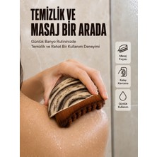 Mey İthalat Vücut Temizleme Fırçası Ergonomik Elde Tutulan Yumuşak Kıllı Masaj Fırçası