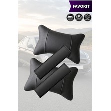 Automod Favorit Uyumlu Kemer Kılıfı Koltuk Yastık Lüks Deri 2şer Adet Set