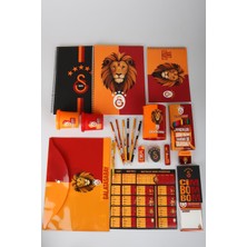 x Dekomus Lisanslı Galatasaray 35 Parça Hobi&kırtasiye Seti Kuru Boya,oyun Hamuru,2 Adet A4 Defter,2 Adet Çıtçıt Dosya,kalem,silgi