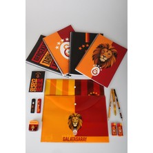 x Dekomus Lisanslı Galatasaray 15 Parça 4 Adet A4 Defter,2 Adet Çıtçıt Dosya,kalem,silgi