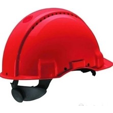 3m ™ G3000 Kırmızı  Baret Uv Dengeli Abs Malzeme ile Standart Beden Havalandırmalı Güvenlik Kaskı