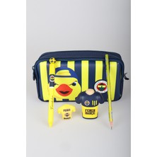 x Dekomus Lisanslı Fenerbahçe Yellow Collection Kalem Çantası,top Başlıklı Jel Kalem,forma Tasarım Kalemtraş,silgi Tepeli Kurşun Kalem Seti