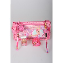x Dekomus Lisanslı Barbie Ballerina Magic Collection Kalem Çantası,geçmeli Kalem,silgi,kalemtraş ve Kurşun Kalem Seti