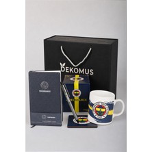 x Dekomus Özel Kutulu Lisanslı Fenerbahçe A6 Suni Deri Bloknot&tükenmez Kalem,kupa,kupa Altlığı Seti
