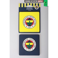 x Dekomus Cep Defteri ve Lisanslı Fenerbahçe 2 Adet Bardak Altlığı