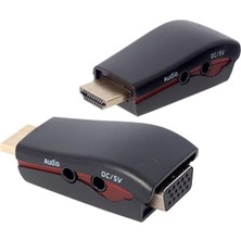 Uravas Store PM-13645 HDMI Erkek To VGA Dişi Audio Girişli Çevirici Aparat