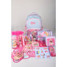 x Dekomus Lisanslı Barbie Deniz Kızı Collection Premium Full Kırtasiye Seti Okul,termoslu Beslenme ve Kalem Çantası,beslenme Kabı,matara