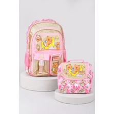 x Dekomus Capybara Golden Dream Collection Büyük Boy Okul Çantası ve Beslenme Çantası Seti