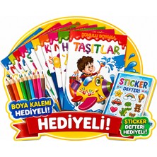 Yurt Kitap Yayın Konulu Boyama Kitapları 16 Sayfa 10 Kitap Boyama Kalemi Sticker Defteri Hediyeli