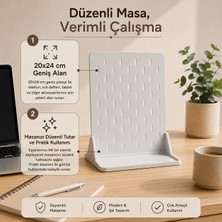 Basart Modüler Masaüstü Pegboard Organizer Seti – Kalemlik, Raf ve Kancalı Düzenleyici Panel | Ofis, Çalışma Masası ve Hobi Alanları Için Çok Amaçlı Organizer