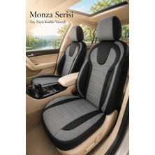 Trobus Renault Trafic 2007-2014 Uyumlu Monza Serisi Tay Tüyü Füme Siyah Oto Koltuk Kılıfı