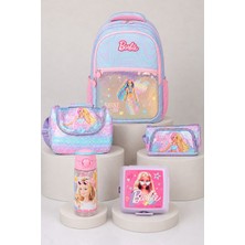 x Dekomus Lisanslı Barbie Deniz Kızı Collection Okul,termoslu Beslenme ve Kalem Çantası,beslenme Kabı,matara Seti