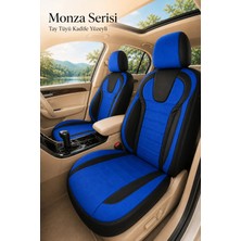 Trobus Dacia Duster 2010+ Uyumlu Monza Serisi Tay Tüyü Mavi Siyah Oto Koltuk Kılıfı