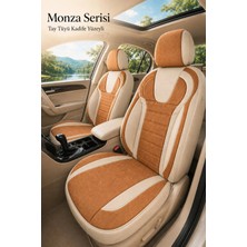 Trobus Chevrolet Cruze 2009+ Uyumlu Monza Serisi Tay Tüyü Tarçın Bej Oto Koltuk Kılıfı