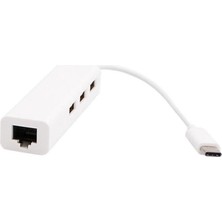 4693 USB 3.1 Type C Hub Ethernet Çevirici Çoklayıcı Dönüştürücü Adaptör