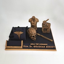 Hediyemix Kişiye Özel Adli Tıp Uzmanı Masaüstü Isimlik Kartvizitlik - Adli Tıp Doktoruna Özel Ofis Hediyesi