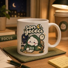 Ajans 313 Son Gececi Yazılı Eğlenceli Öğrenci Kupa Bardak