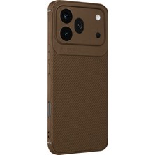 Kmrsfres Newface Huawei Honor 600 Pro Auto Focus Karbon Kapak - Kahverengi