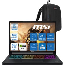MSI Msı Crosshaır 16 Hx E14WGK Intel Core I9 14900HX 40GB Ddr5 2tb SSD 8GB/RTX5070/115W Freedos 16" QHD+(2560X1600) 240Hz IPS Oyuncu Bilgisayarı 046XTRF21 + Zetta Çanta