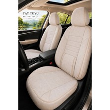 Trobus Renault Latitude 2012 ve Sonrası Uyumlu Nova Serisi Tay Tüyü Bej Oto Koltuk Kılıfı