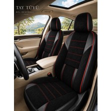 Trobus Subaru Impreza 2008-2011 Uyumlu Nova Serisi Tay Tüyü Siyah Kırmızı Oto Koltuk Kılıfı