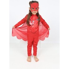 Neat Kids Kız Çoçuk Pj Masks Pijamaskeliler Parti Doğum Günü Özel Gün Pelerinli Maskeli Kostüm 3 Parça